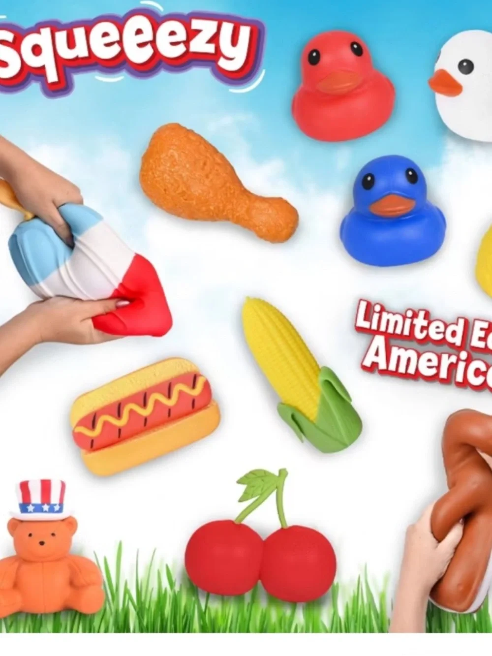 Sunnydays viral trending squishy hot dog sensory squishy toy